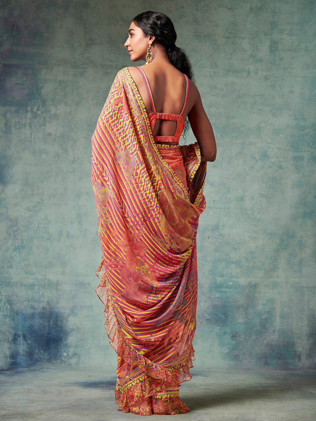 Ismera Saree - Orange