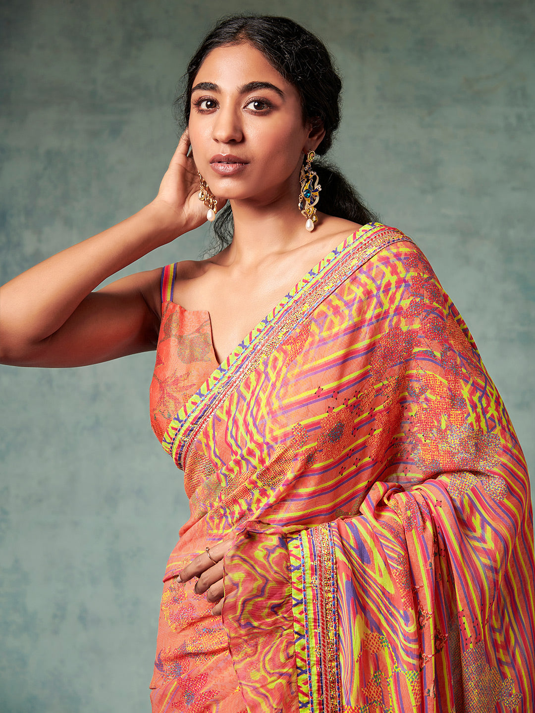 Ismera Saree - Orange