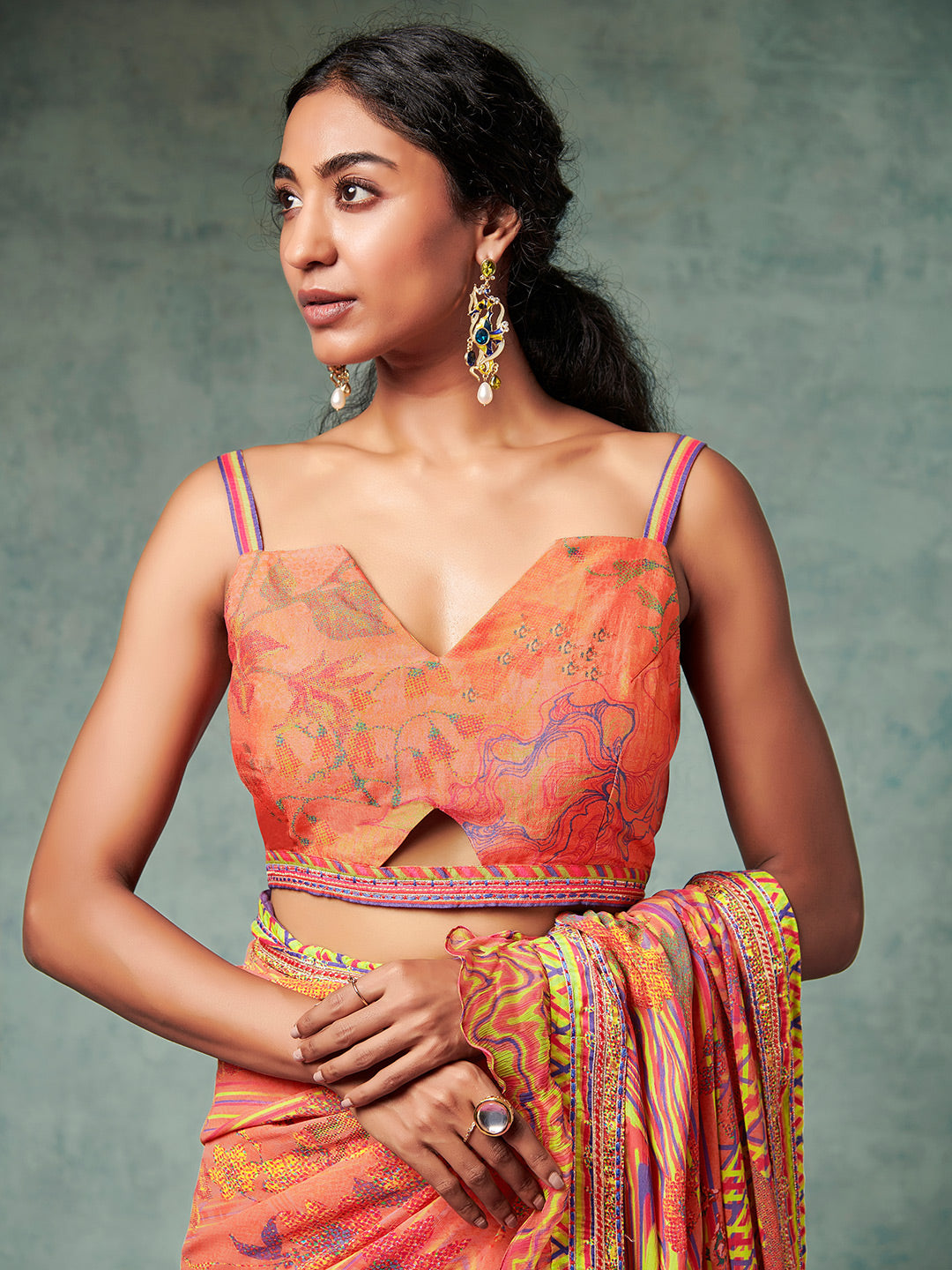 Ismera Saree - Orange