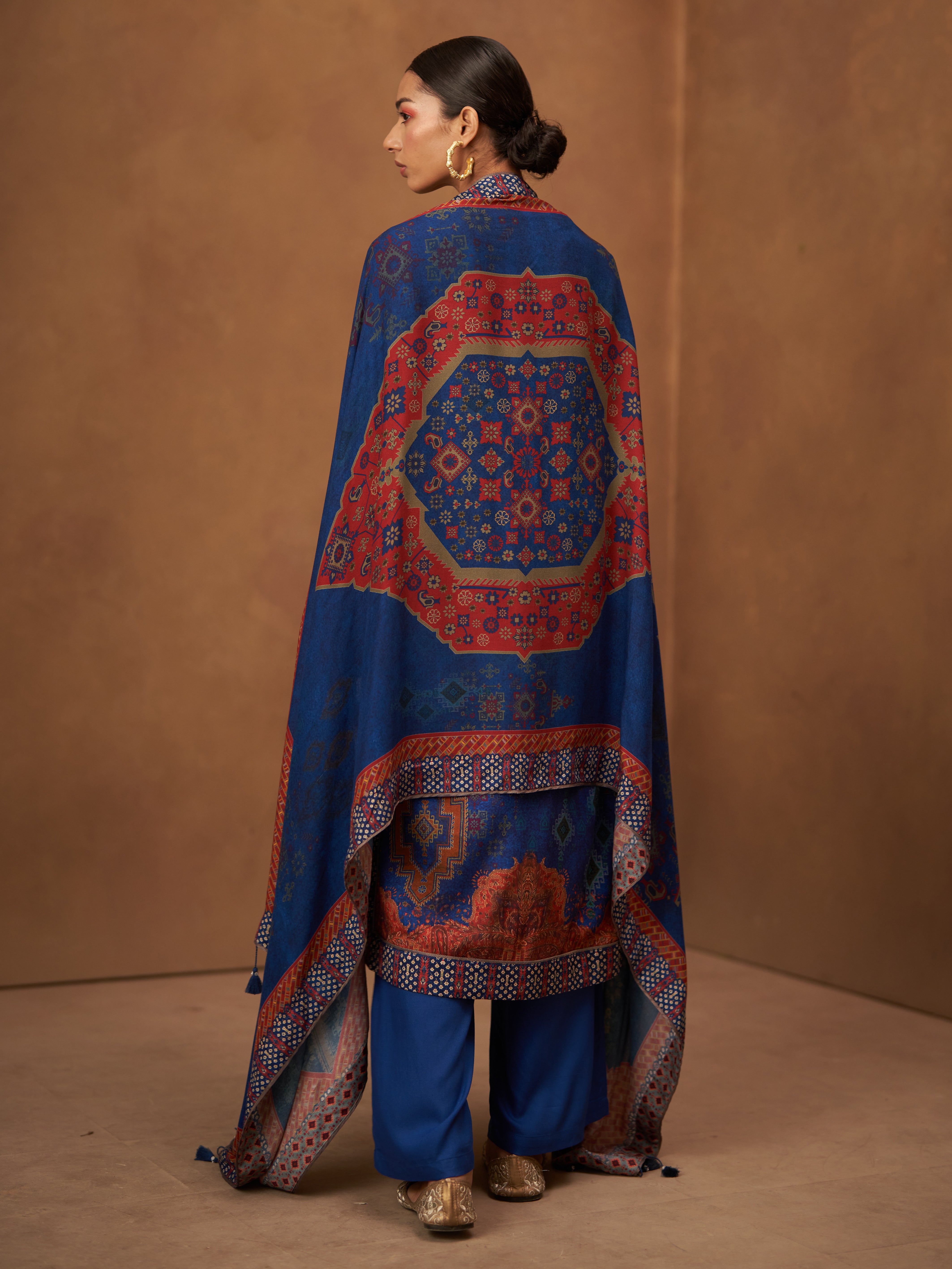 Gulmaar Kurta Set - Blue