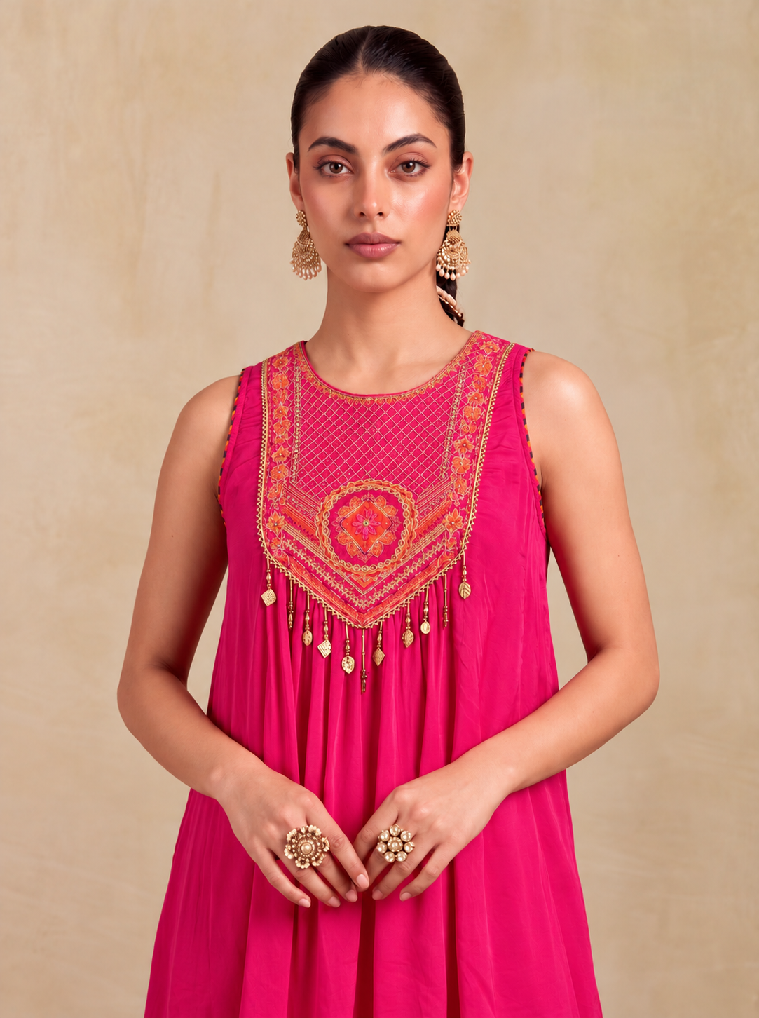 Oorja Dhoti  Set-Pink