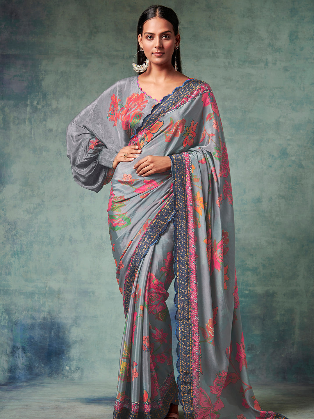 Zarelle Saree - Grey