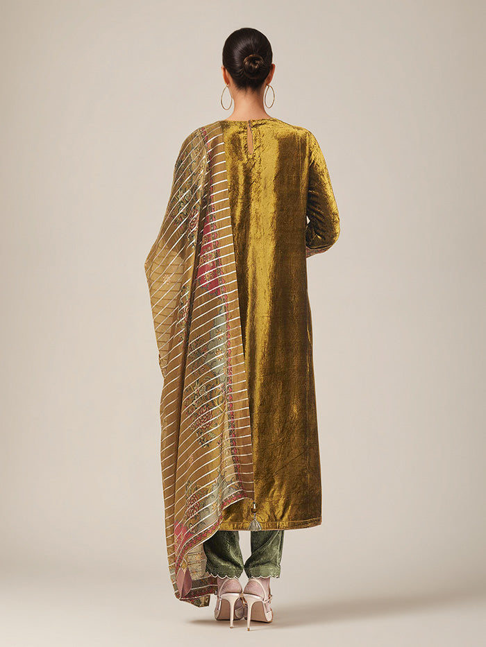 Tarni Kurta Set with Dupatta - Yellow