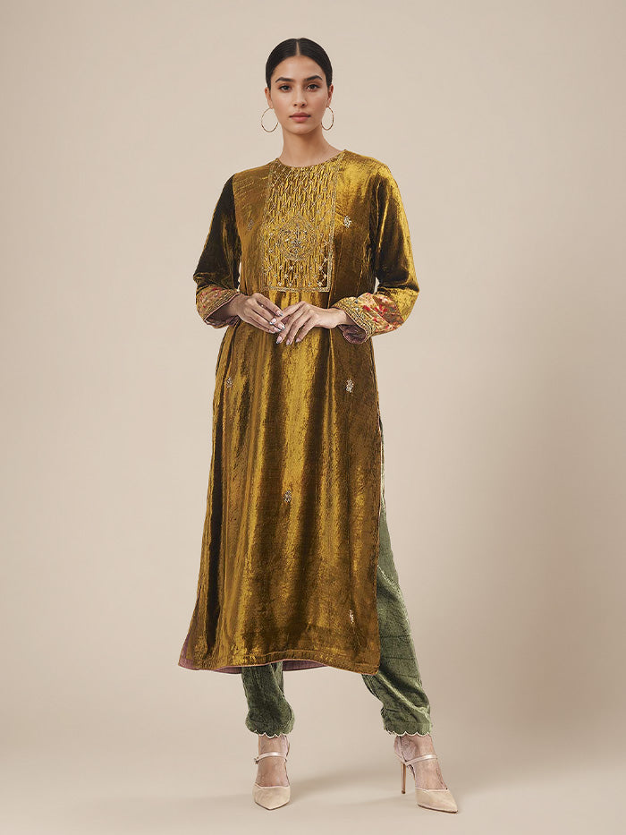 Tarni Kurta Set with Dupatta - Yellow