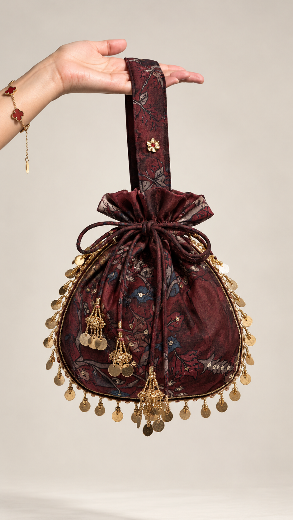 Mehru Potli-Maroon