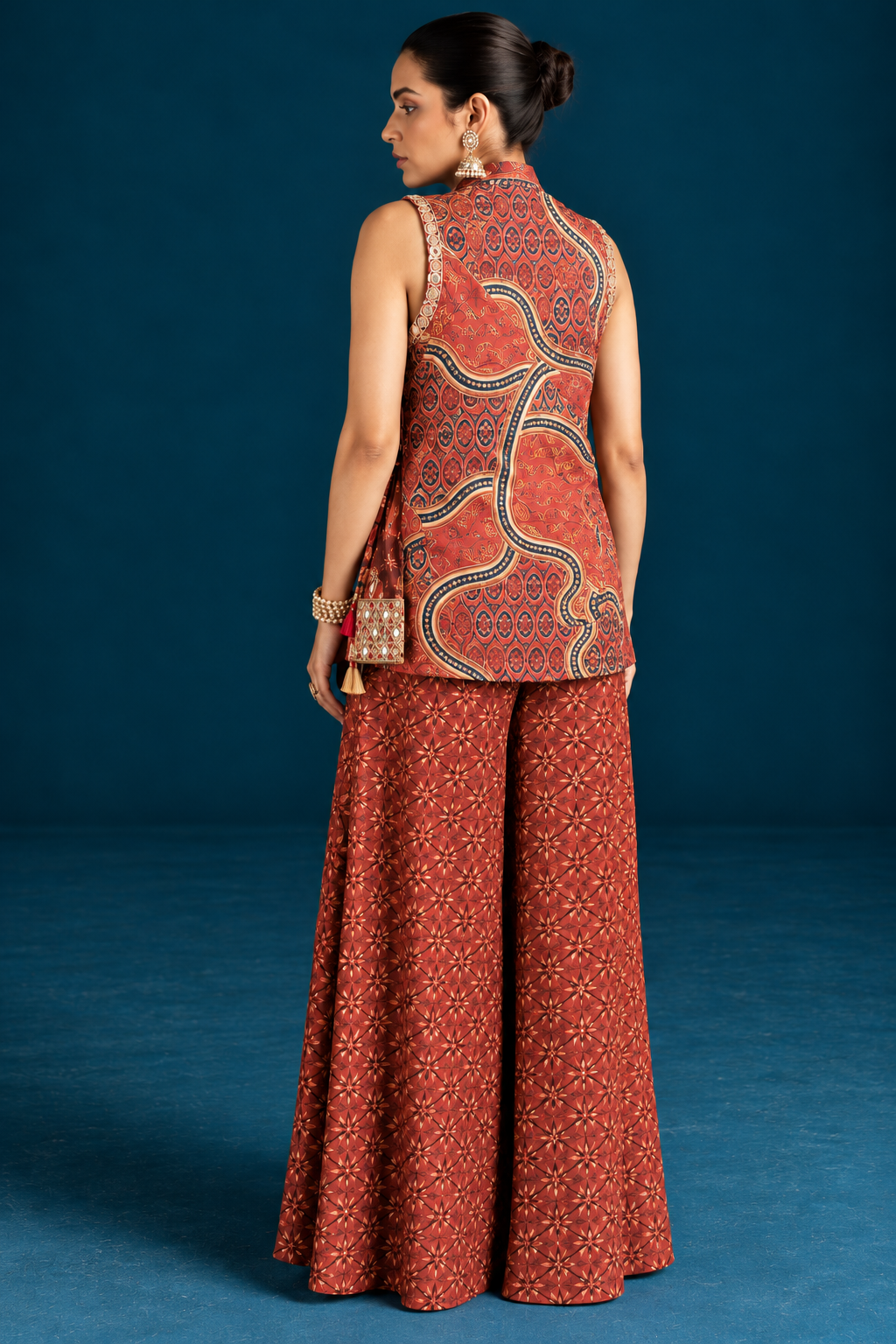 Tila Jacket-Style Co-ord Set - Brown