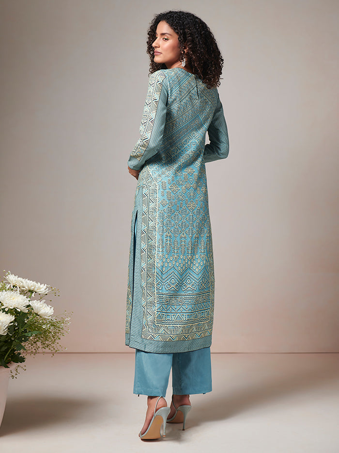 Azure Kurta Set – Blue