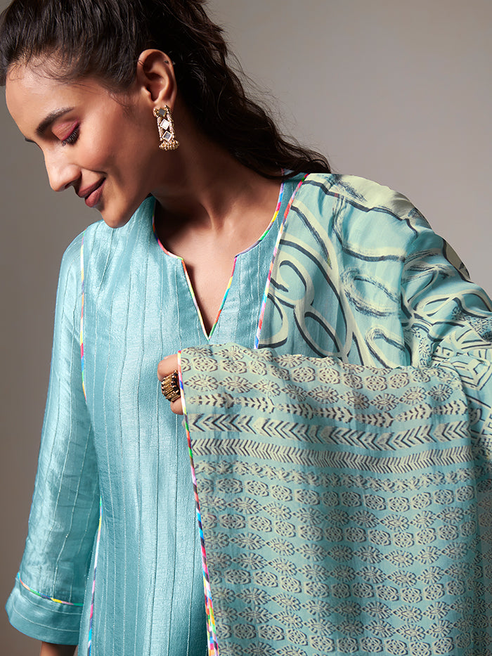 Opal Kurta Set - Blue
