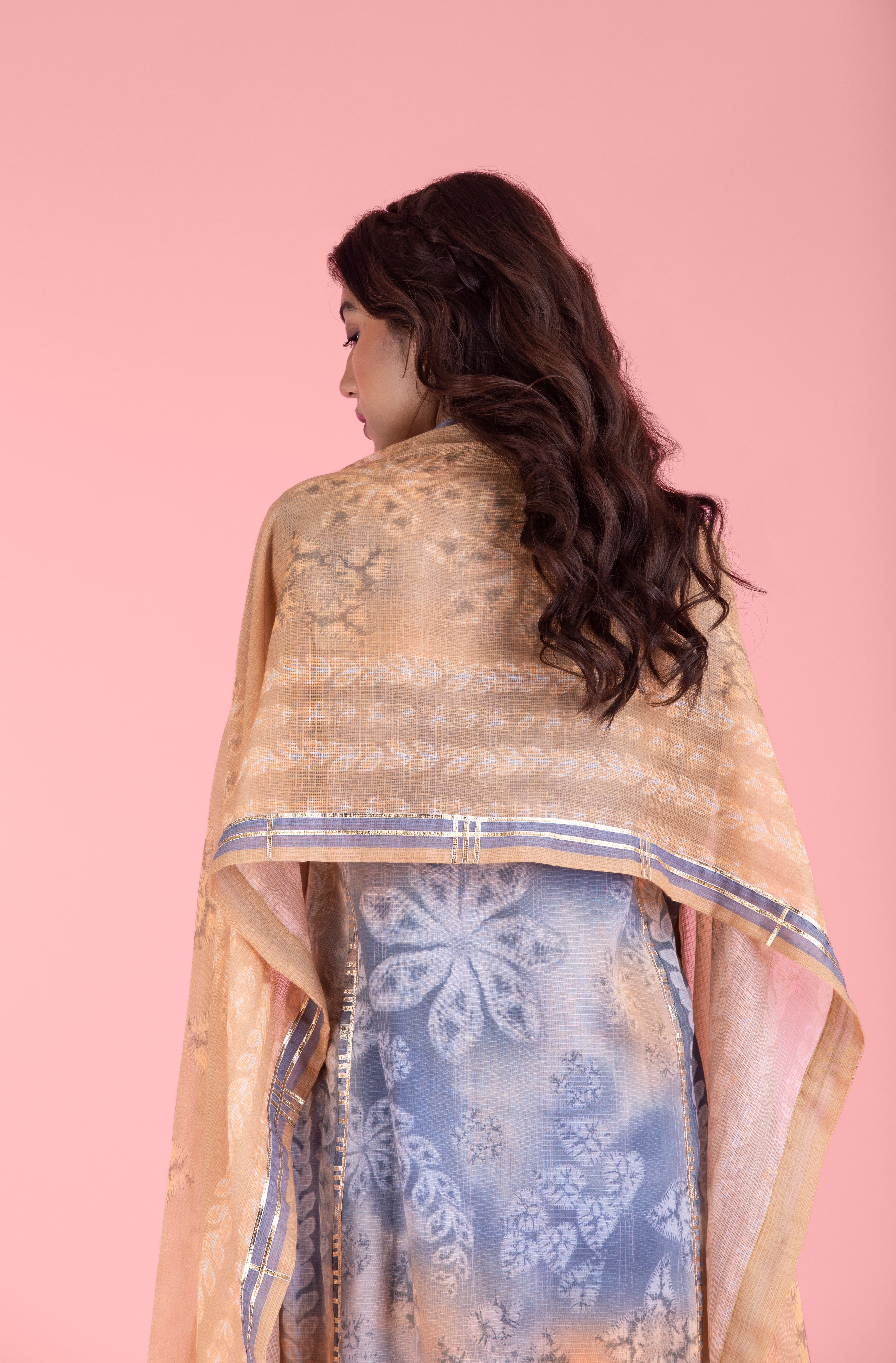 Saanjh Kurta Set with Dupatta-Purple
