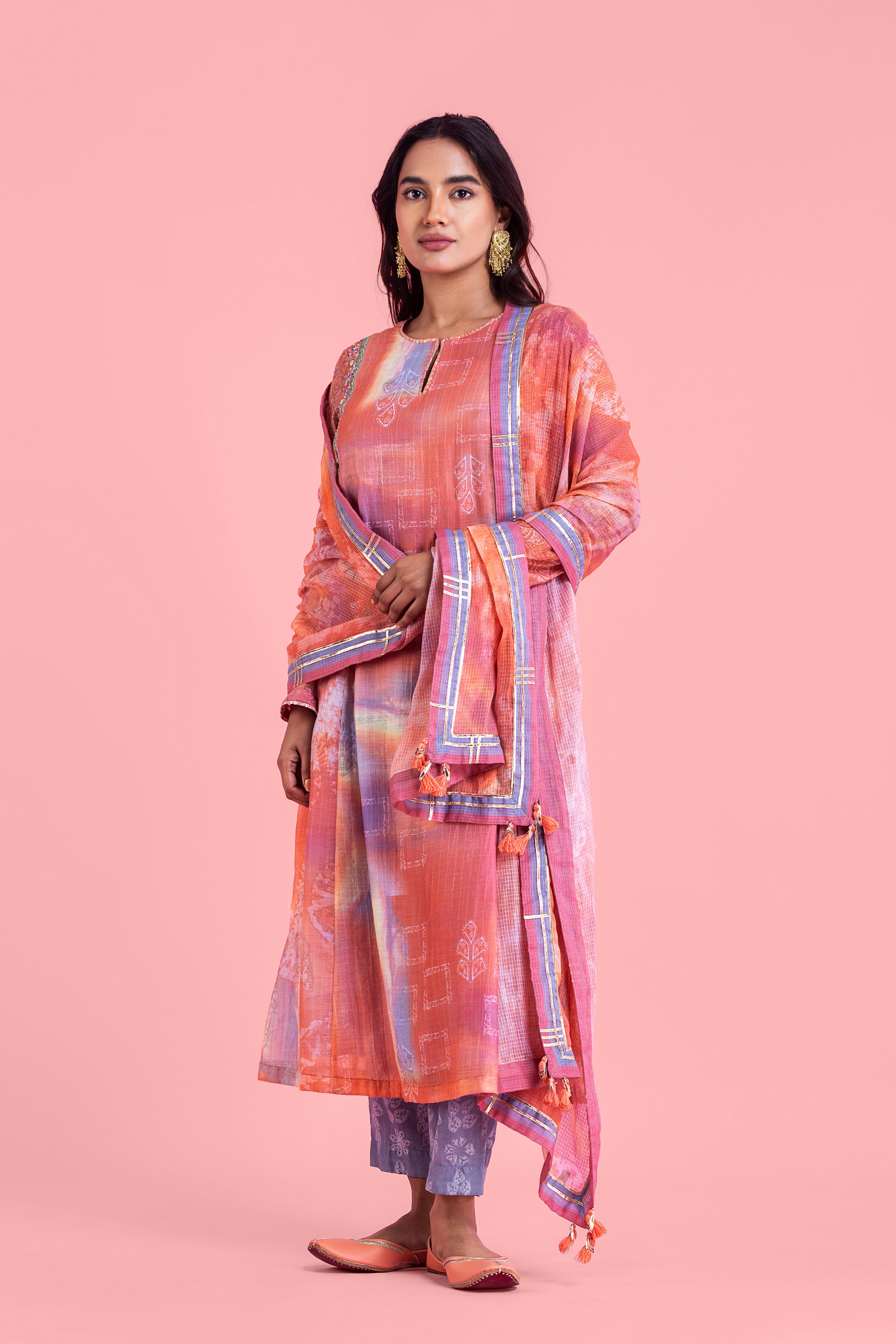 Vanya Kurta Set with Dupatta - Pink