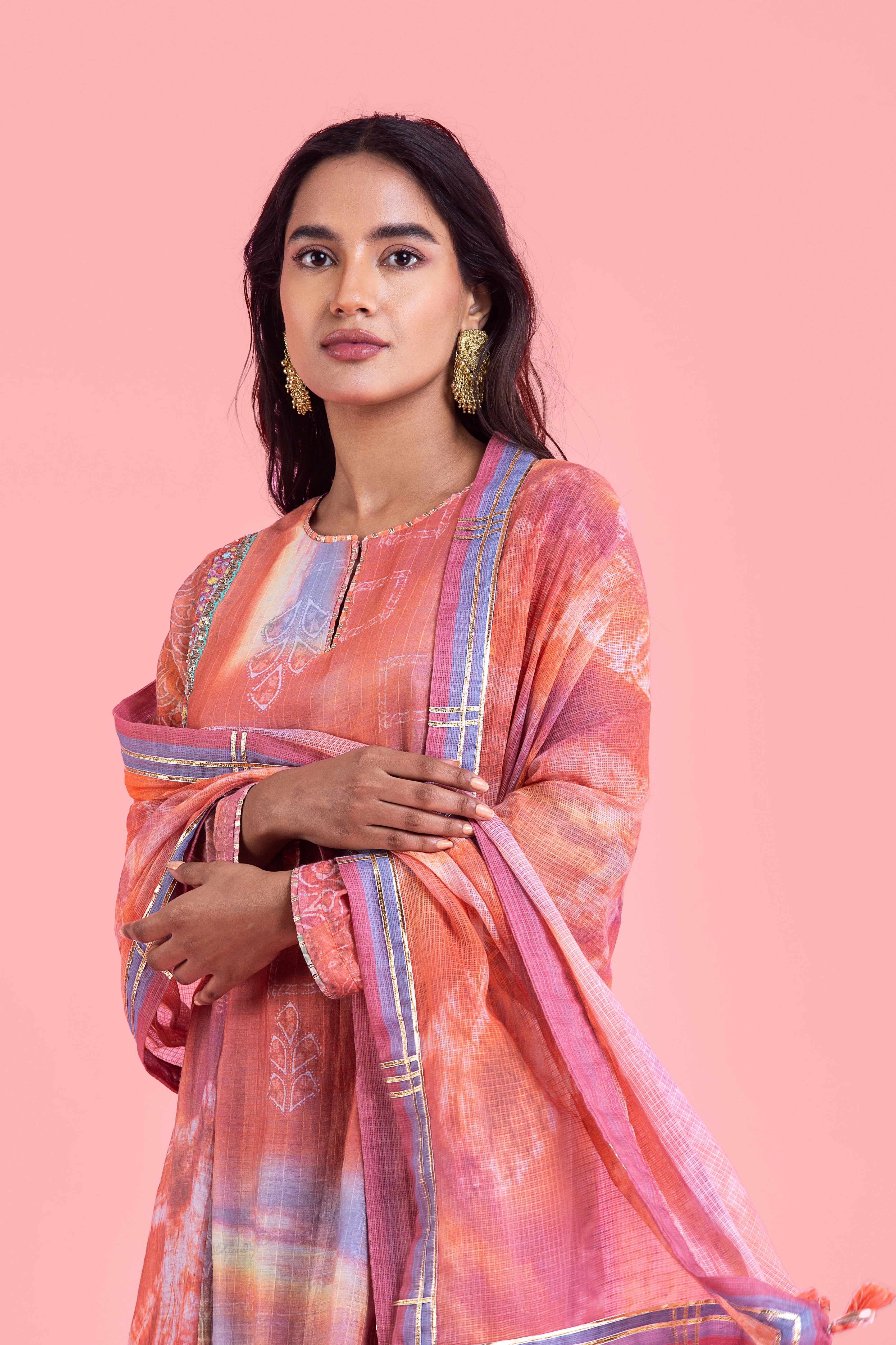 Vanya Kurta Set with Dupatta - Pink