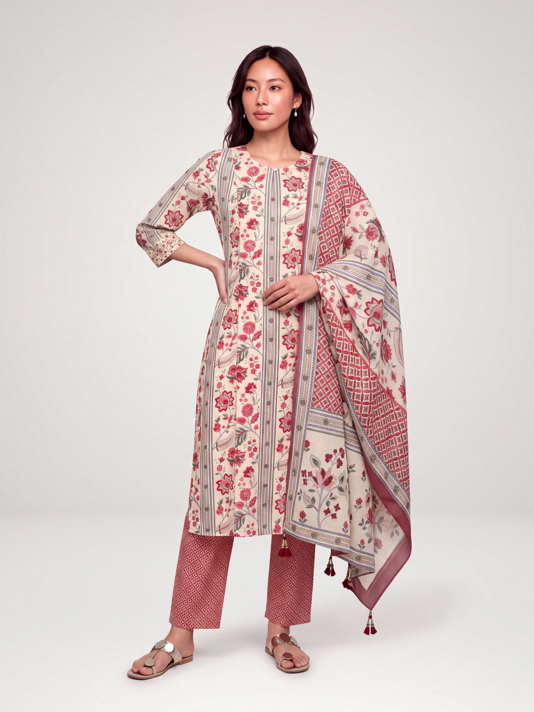 Surmayi Kurta set - Red