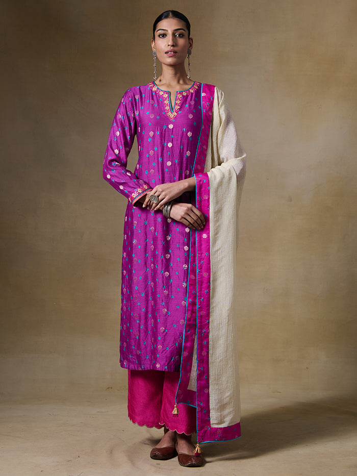 Rani Pink Kurta Set | Shop Saundh