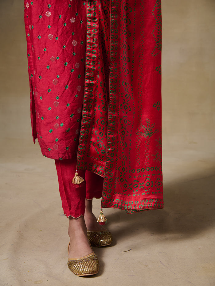 Kashi Kurta Set - Red