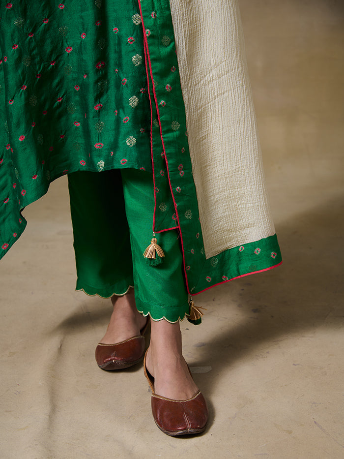 Kanan Kurta Set - Green