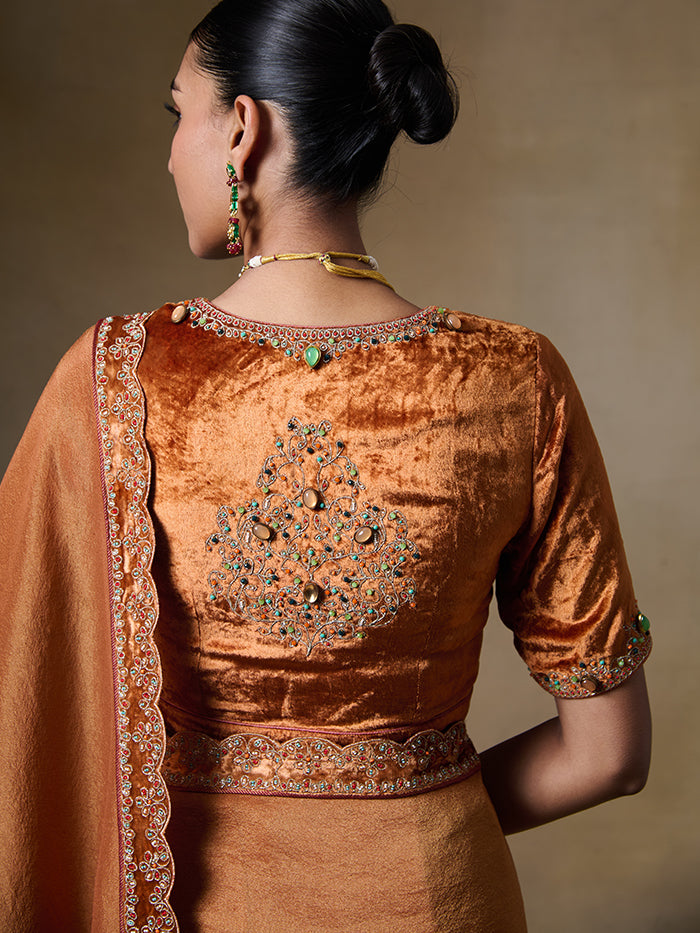 Alam Saree - Orange