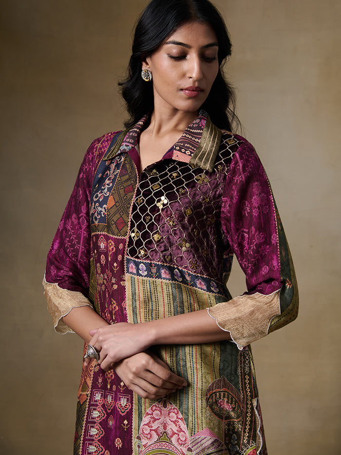 Ehsan Kurta Set – Maroon