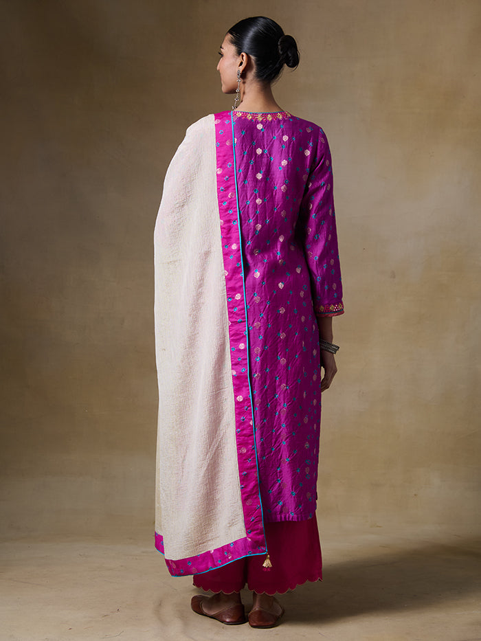 Bundi Kurta Set - Pink