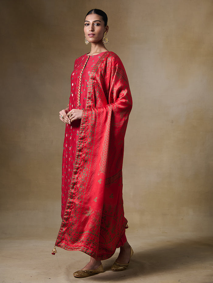 Kashi Kurta Set - Red