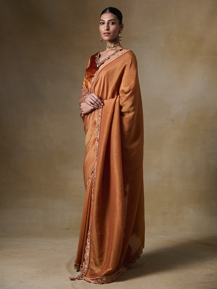 Alam Saree - Orange