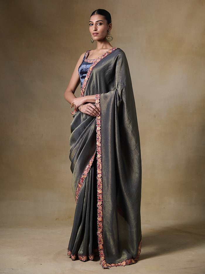 Alam Saree - Grey