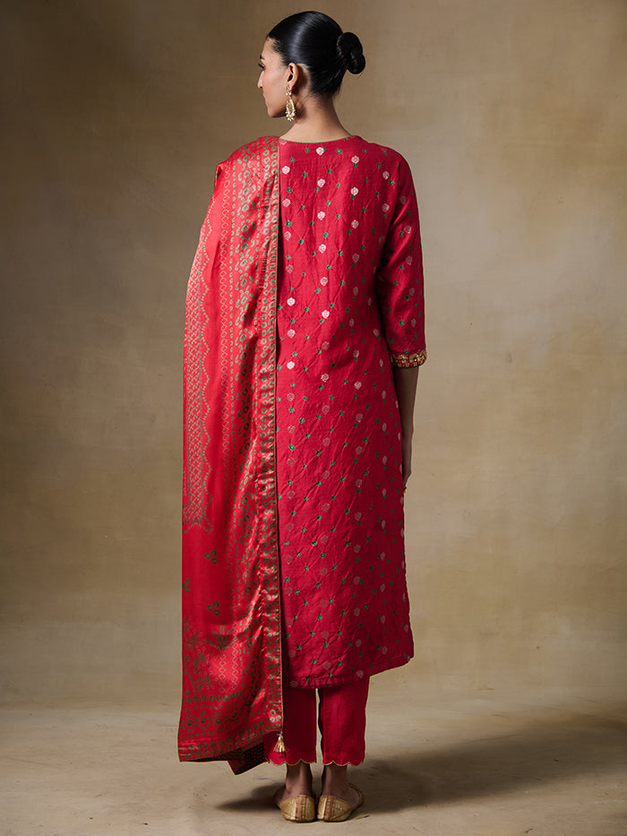 Kashi Kurta Set - Red