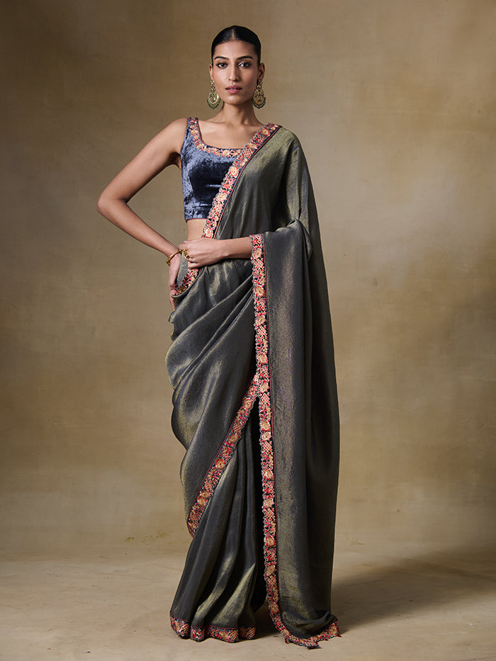 Alam Saree - Grey