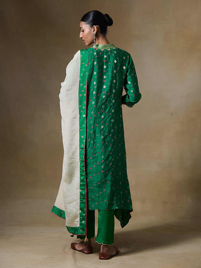 Kanan Kurta Set - Green