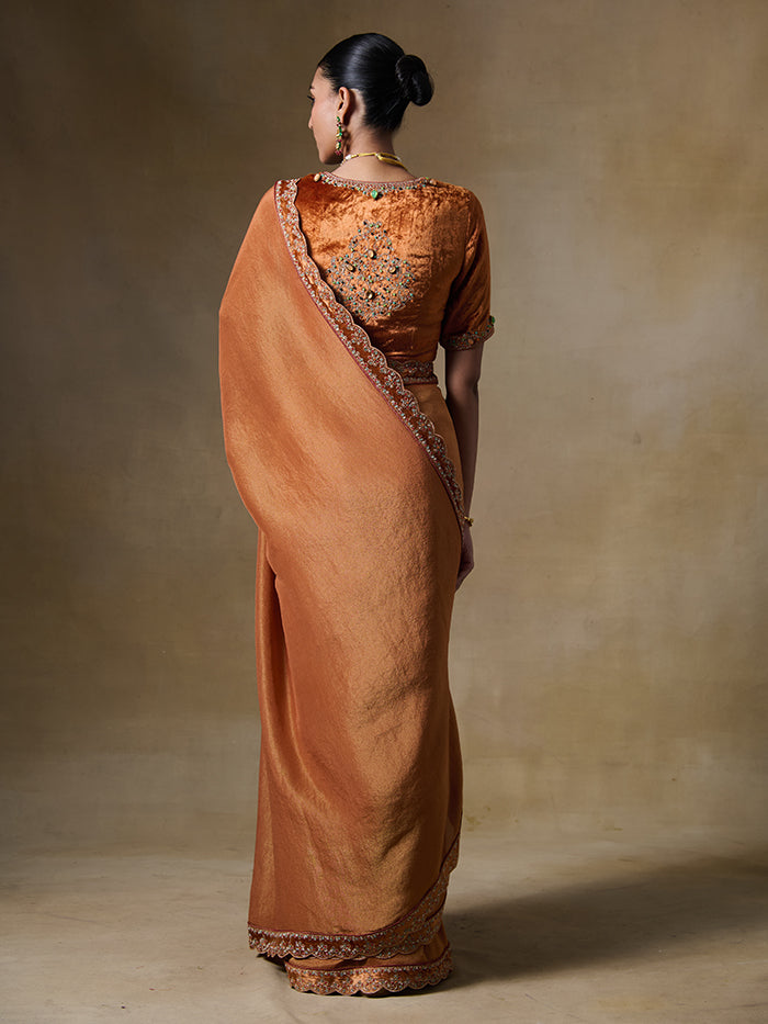 Alam Saree - Orange