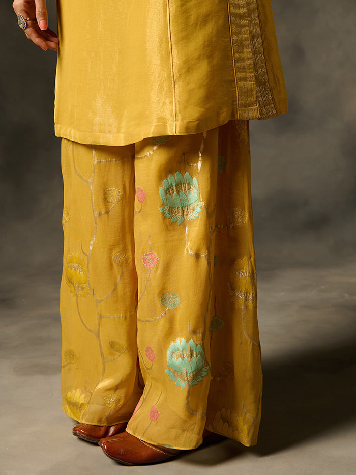 Nyima Kurta Set with Dupatta - Yellow