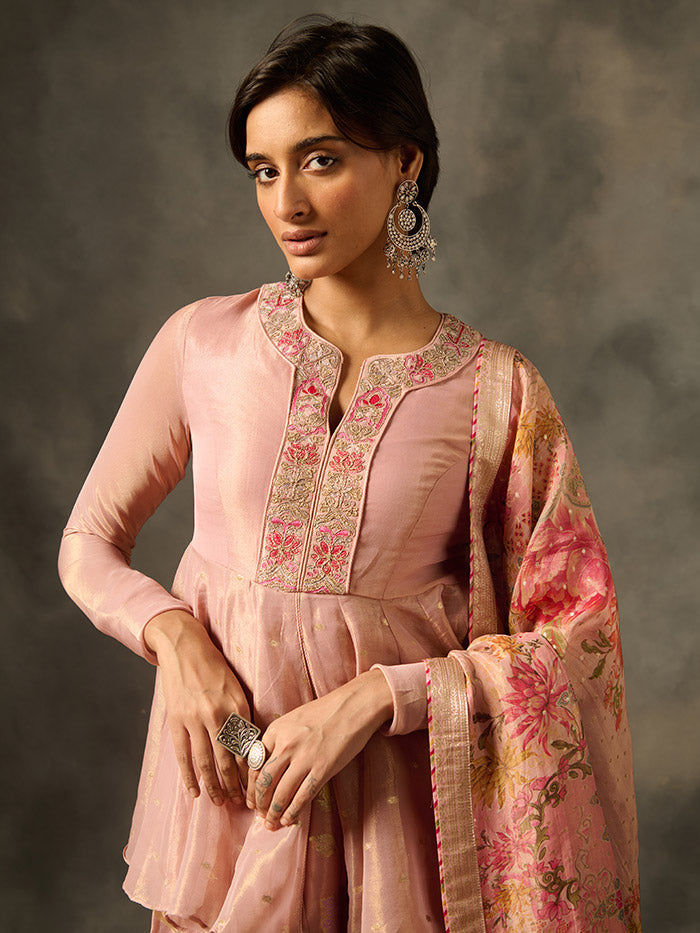 Irja Sharara set with Dupatta - Pink