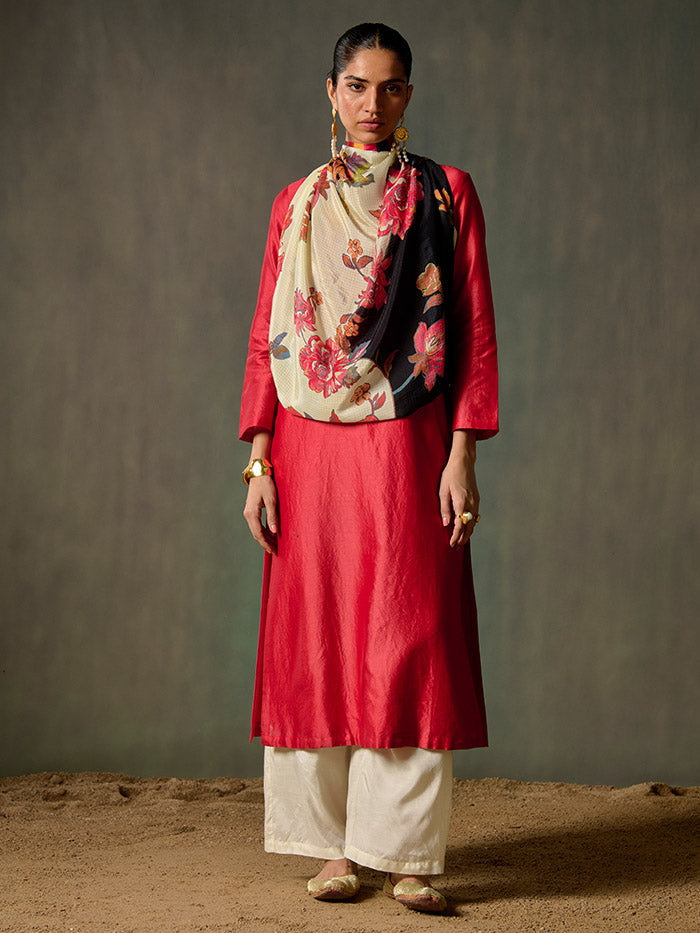 Leila Red Kurta | Shop Saundh Rozana