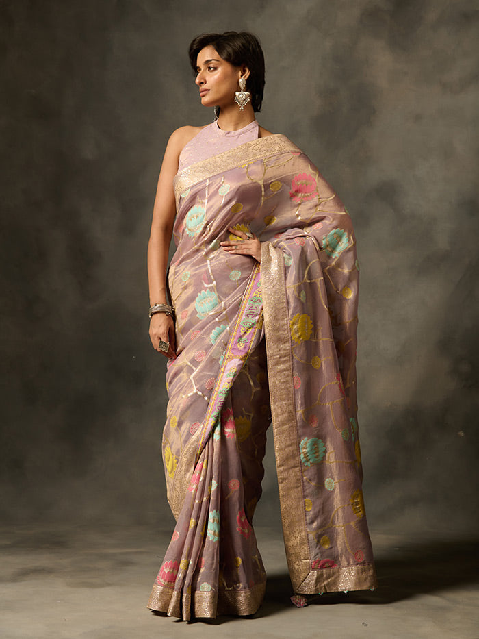 Palki Saree - Purple