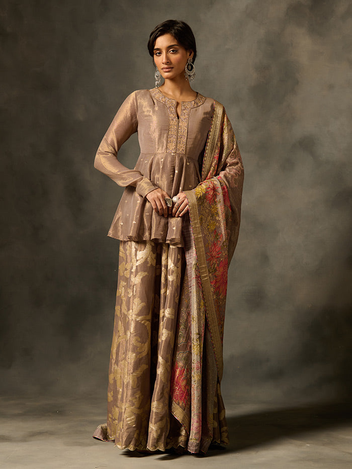 Irja Sharara set with Dupatta - Grey