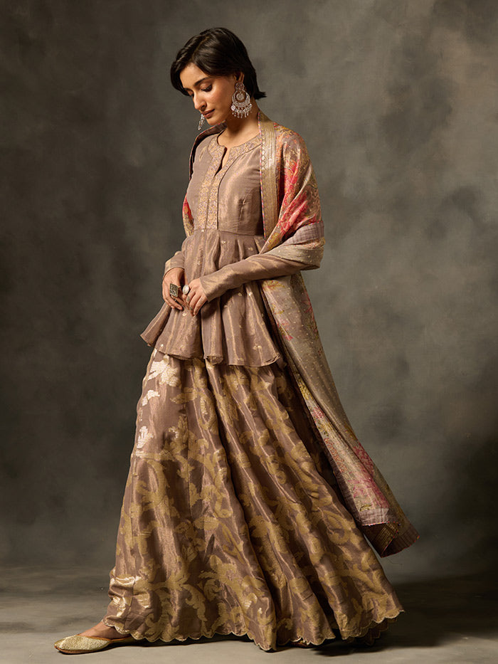 Irja Sharara set with Dupatta - Grey