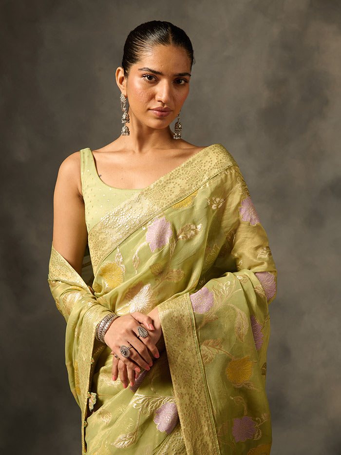 Palki Saree - Green