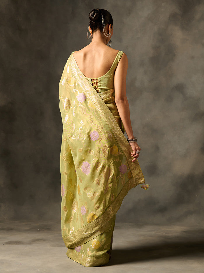 Palki Saree - Green