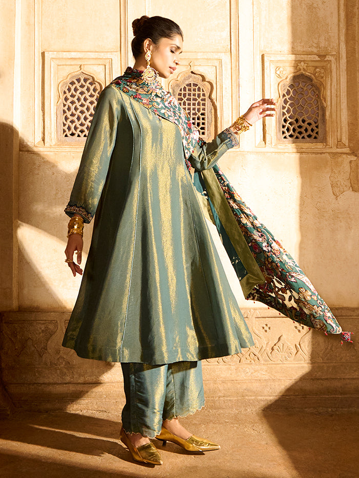 Farima Kurta Set - Teal