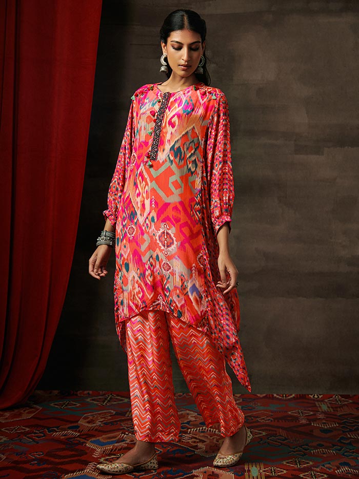 Roop Kurta Set - Apricot