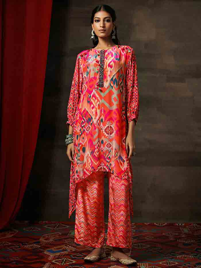 Roop Kurta Set - Apricot
