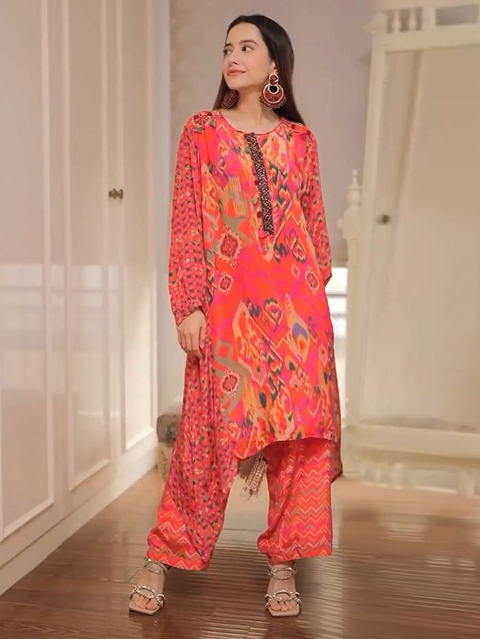 Roop Kurta Set - Apricot