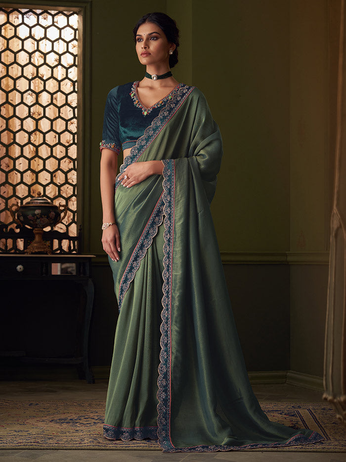 Alam Blue Saree| Shop Saundh