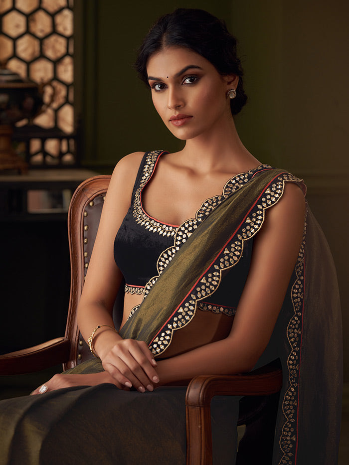 Alam Saree - Green