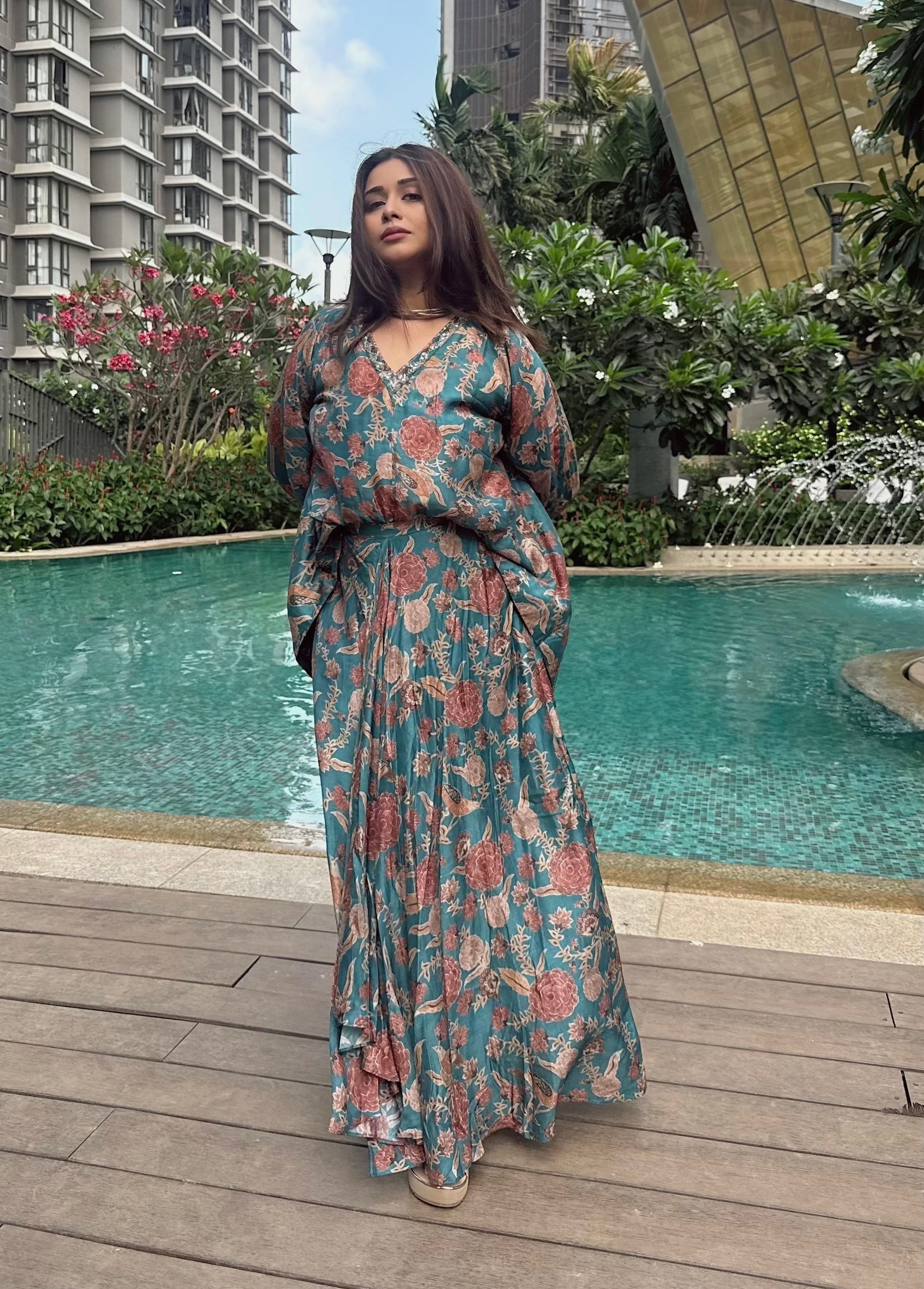 Gulbano Skirt Set - Blue