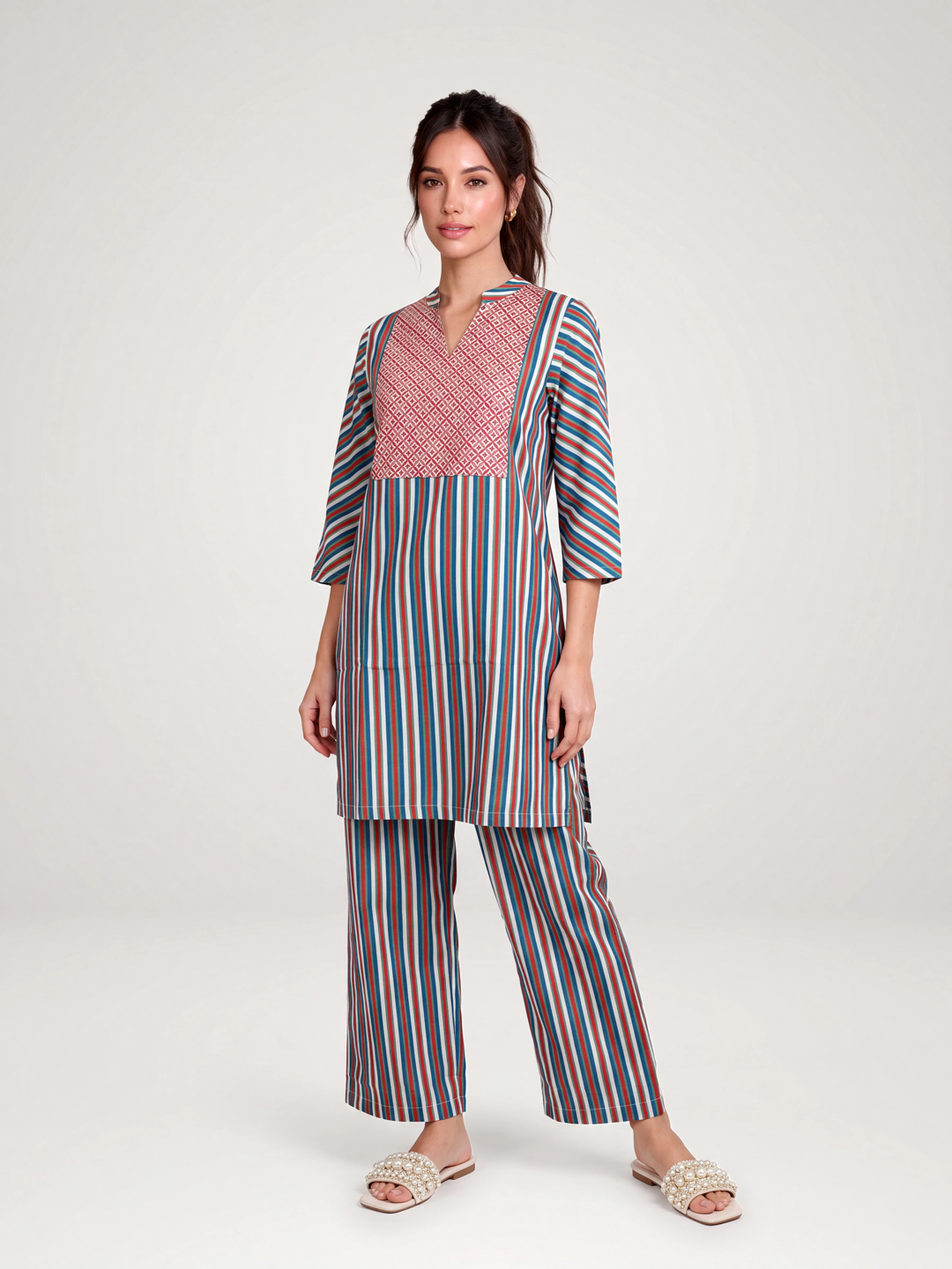 Naqsh co-ord Set - Blue