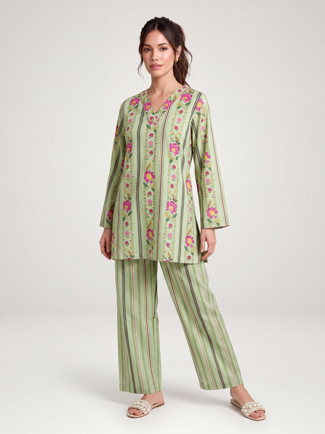 Chaitri Co-ord Set - Green