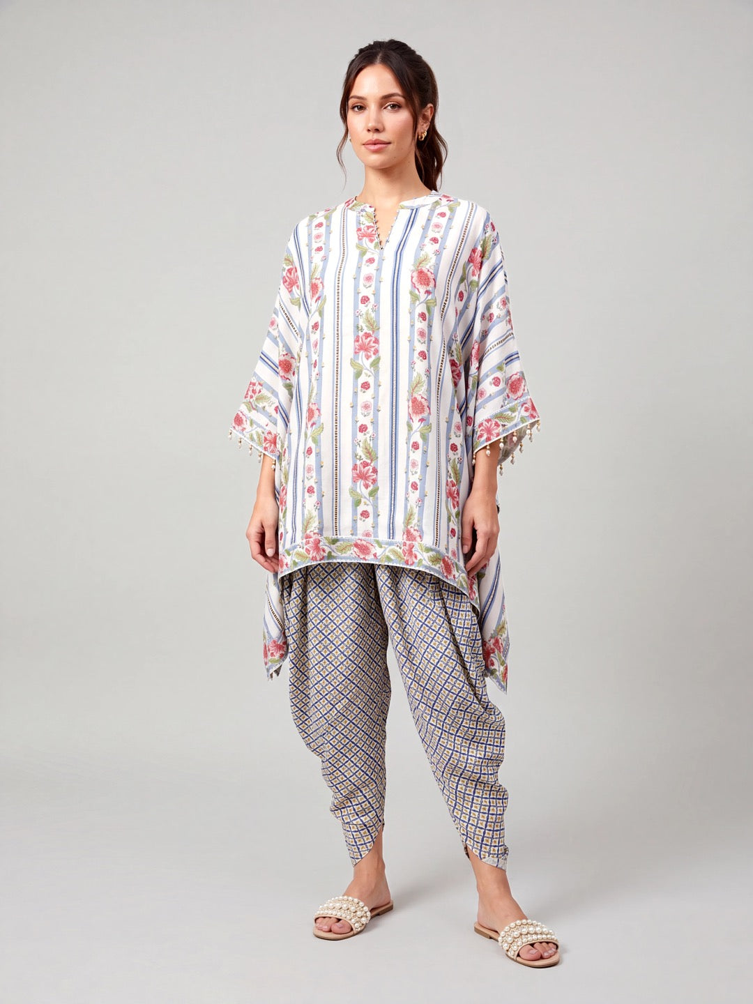 Bahaar Kaftan set - Blue