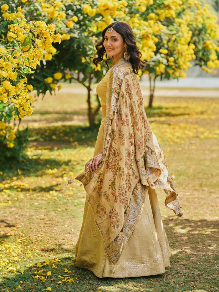 Dua Lehenga Set - Yellow