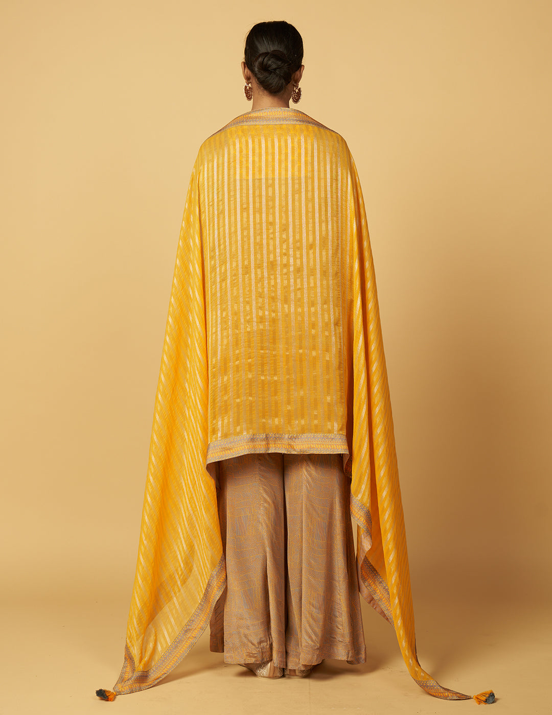 Kavrin Kurta Set with Dupatta - Yellow