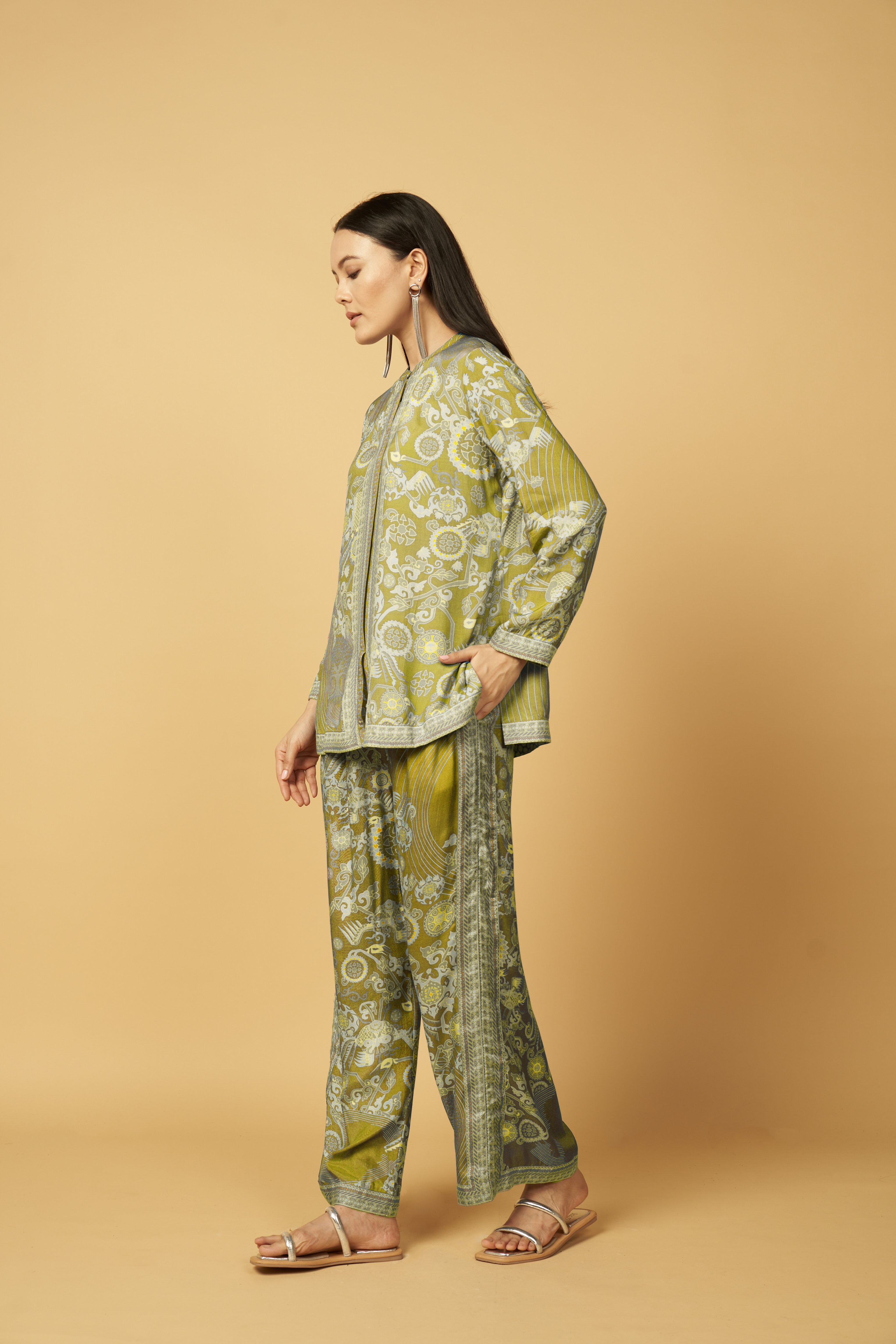 Bhumika Co-ord Set - Green